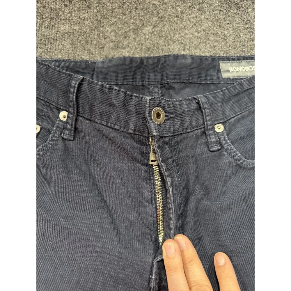 Bonobos Corduroy Pants Men's 30x30 Black Straight Stretch‎ Outdoor Casual Chino